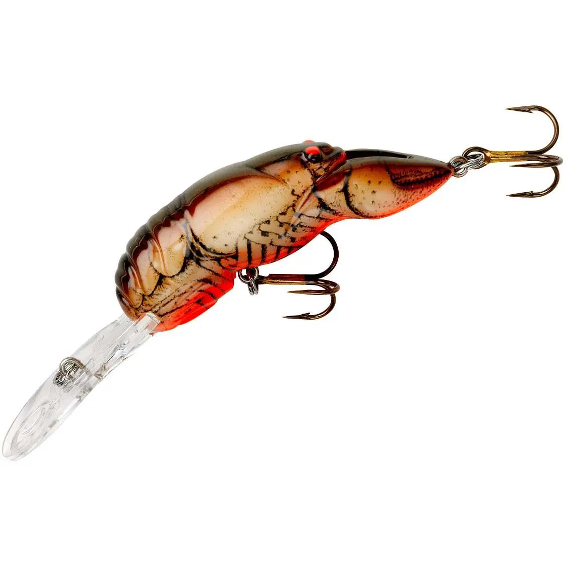 Rebel Deep Wee Crawfish Lure, 2 3/8 in Medium Diving Crankbait for Freshwater Fishing, Pulsating Action, Realistic Shape, True Running, Fish Attractant Lures