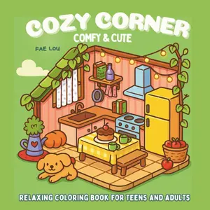 COZY CORNER - Relaxing coloring book for Teens and adults: A calm, cozy space to color, create, and unwind (Cute & Comfy – English Edition)