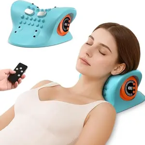 Neck Massager 2026 Portable Neck Traction Device, Cervical with Heating & Vibration–Relieve Muscle Tension,4-in-1neck Customizable Massage Modes with Wireless Remote Control