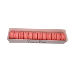 Macaron Bites French Macarons - Strawberry Macarons, 12 Count, Meringue-like Cookies with Moist Cake-like Interior, Perfect for Sharing