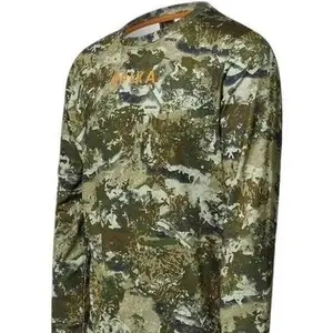 Sitka Elevated II Camo Long Sleeve Shirt. Green, Earth Brown, Beige Tones. Elevated Camouflage Pattern, Hunting. Breathable, Durable. Camo Sitka Elevated II Shirt.