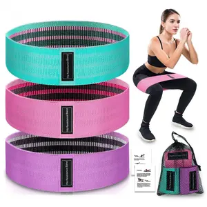 Exercise Bands 3 Levels Fabric Resistance Bands for Working Out Multi-colored Fabric Booty Bands for Leg Strength Training Rehab Yoga Squat Elastic Yoga Stretch Strap Strength Band Loop Pilate Flexbands - Fitness Equipment