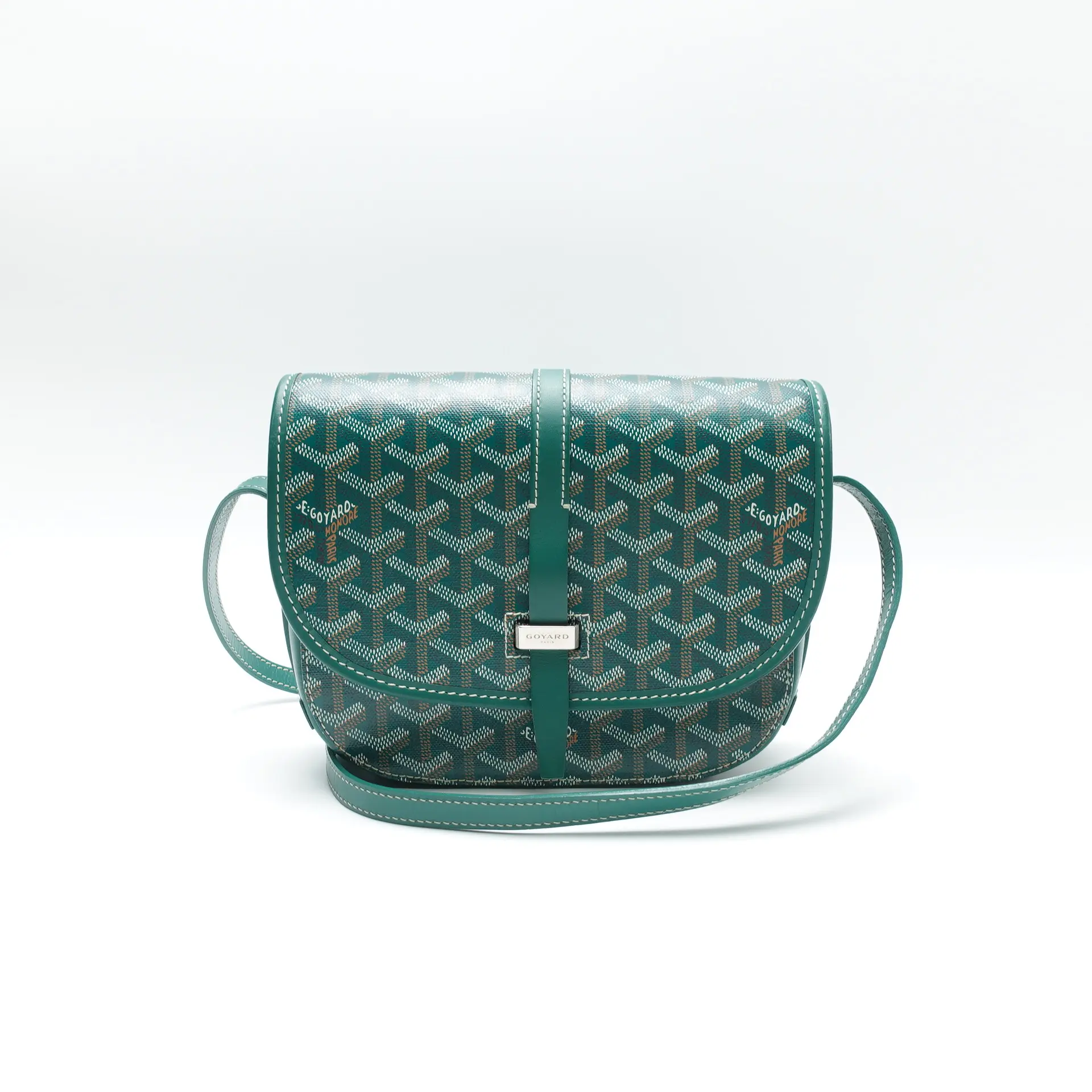 Pre-owned Goyard Coated Canvas Shoulder Bags Sac Belvedere Green Shoulder Bag T10443069
