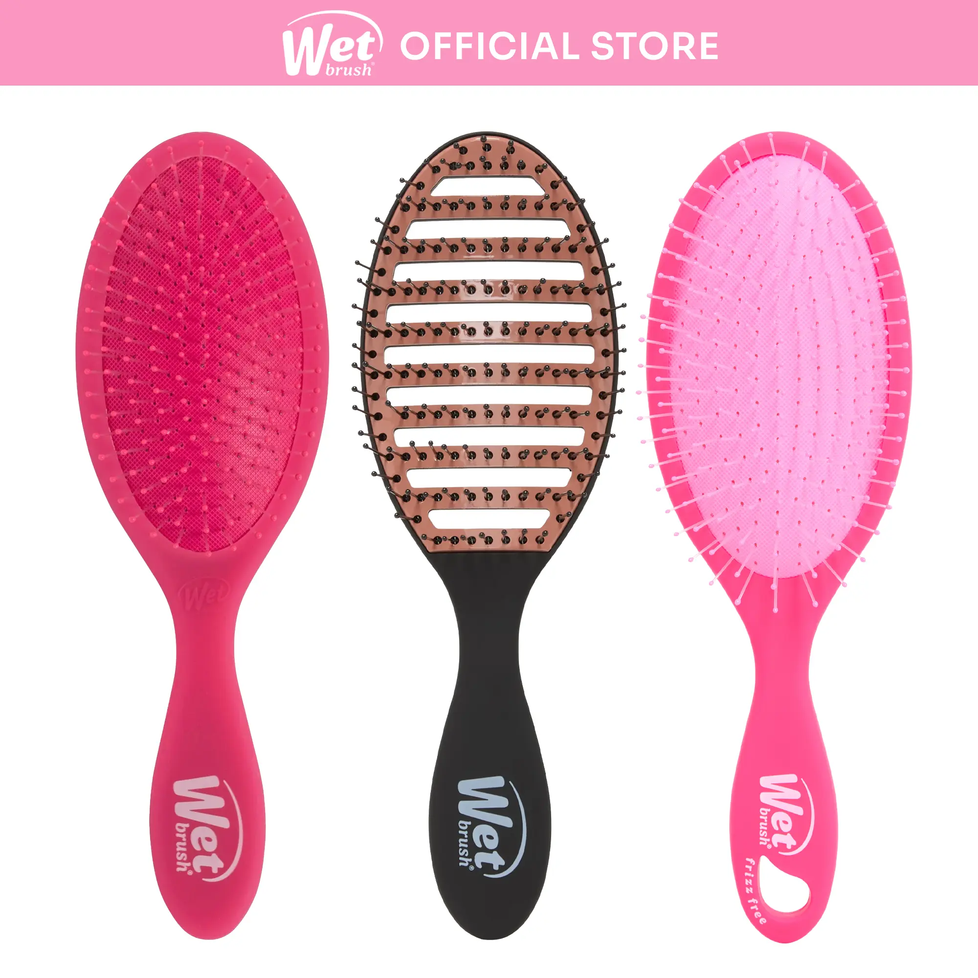Wet Brush Detangle, Dry & Finish Brush Set