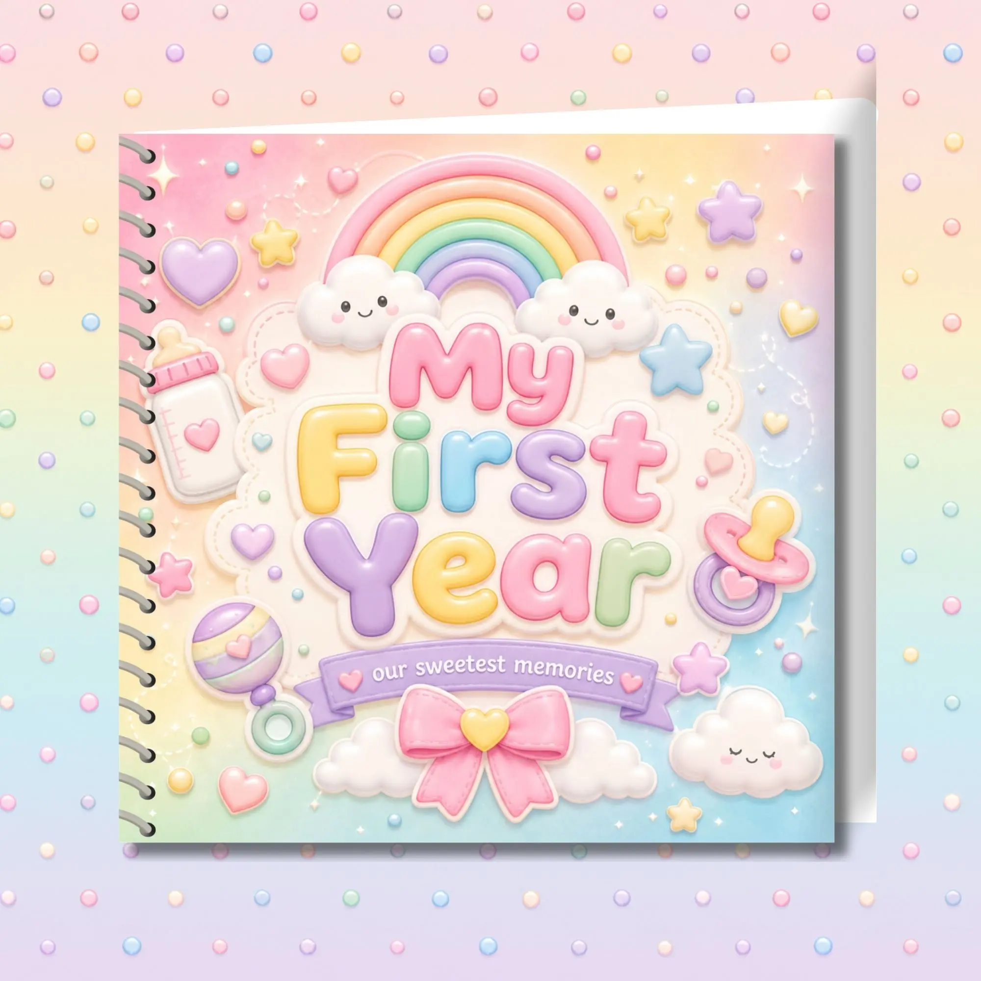Baby's First Year Scrapbook- Fully Designed Layout Pages