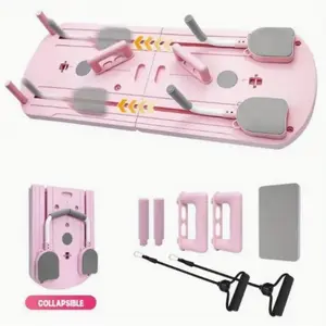 8-in-1 Foldable PVC Pilates Yoga Board – Pilates Board At Home, Foldable Pilates Rebound Board Kit,Multifunctional ABS Core Trainer| Unisex Portable Home Fitness Equipment for Abdominal Strength Training,Foldable  Pilates Board, Exercise  foam roller