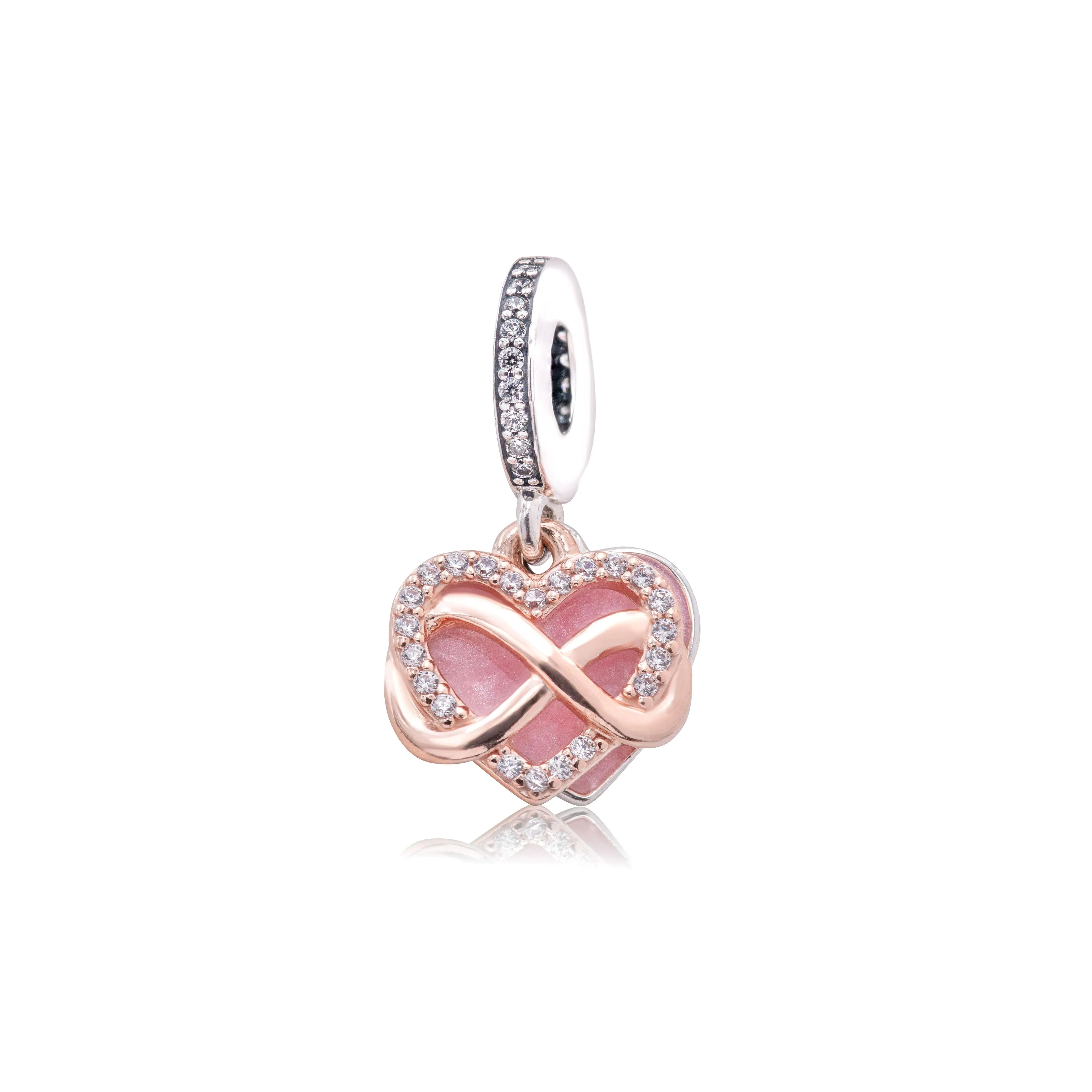 Pandora - Sparkling Infinity Heart Dangle Charm - 788878C01