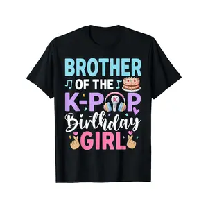[100% Cotton] 100% Cotton Men's K-Pop Themed T-Shirt - Korean Pop Print Short Sleeve Round Neck Casual Shirt, Spring Summer Wear Suitable for K-Pop Fans, Birthday Gift for Brother, Merchandise,