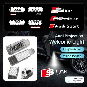 2PCS LED Car Door Welcome Lights, HD Laser Projector Logo Light, Universal Fit for Audi