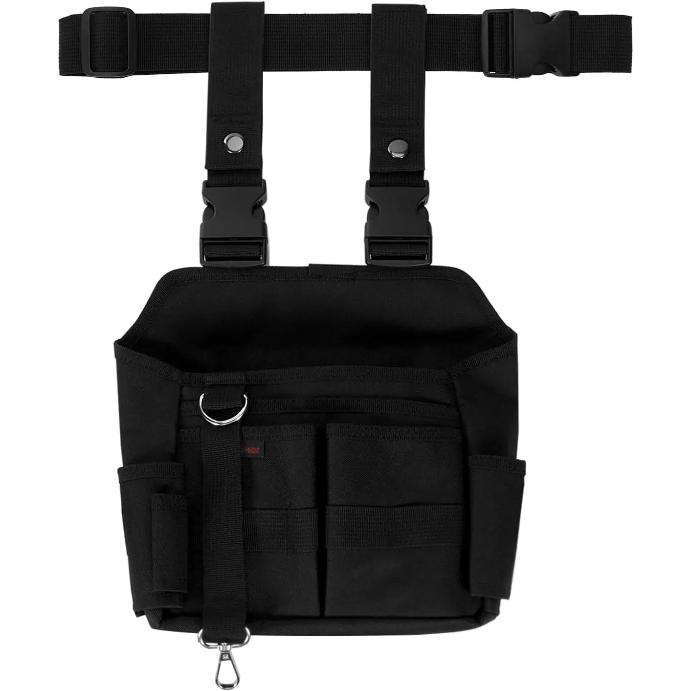 Multifunctional Tool Belt Bag with Belt Clip, Straps, Multiple Pockets & Ergonomic Design - Secure Fit for Construction Site Carpenters, Drywall Workers