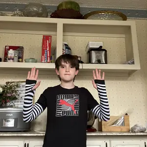 6 Pairs Long Fingerless Gloves for Women,Ladies,Girls,Knit Thigh High Striped Arm Warmer Thumb Hole Stretchy Gloves Set,Christmas Party Gifts,Hand Tools Kits