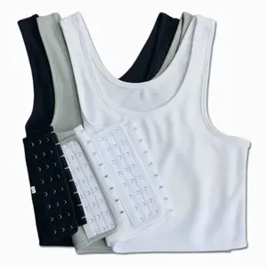 Chest Binder Transgender Ftm Binder Bra, Double Layer Compression Slimming Vest Tank Tops