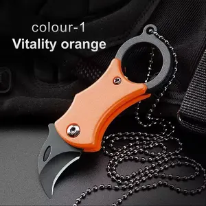 Mini Folding Pocket Knife Keychain - High Hardness Stainless Steel, Multi-Functional Tool for Camping, Backpacking & Everyday Carry (EDC) |   Compact and Portable Gift for Men |   High-End Steel Crafting Tool for Daily Use