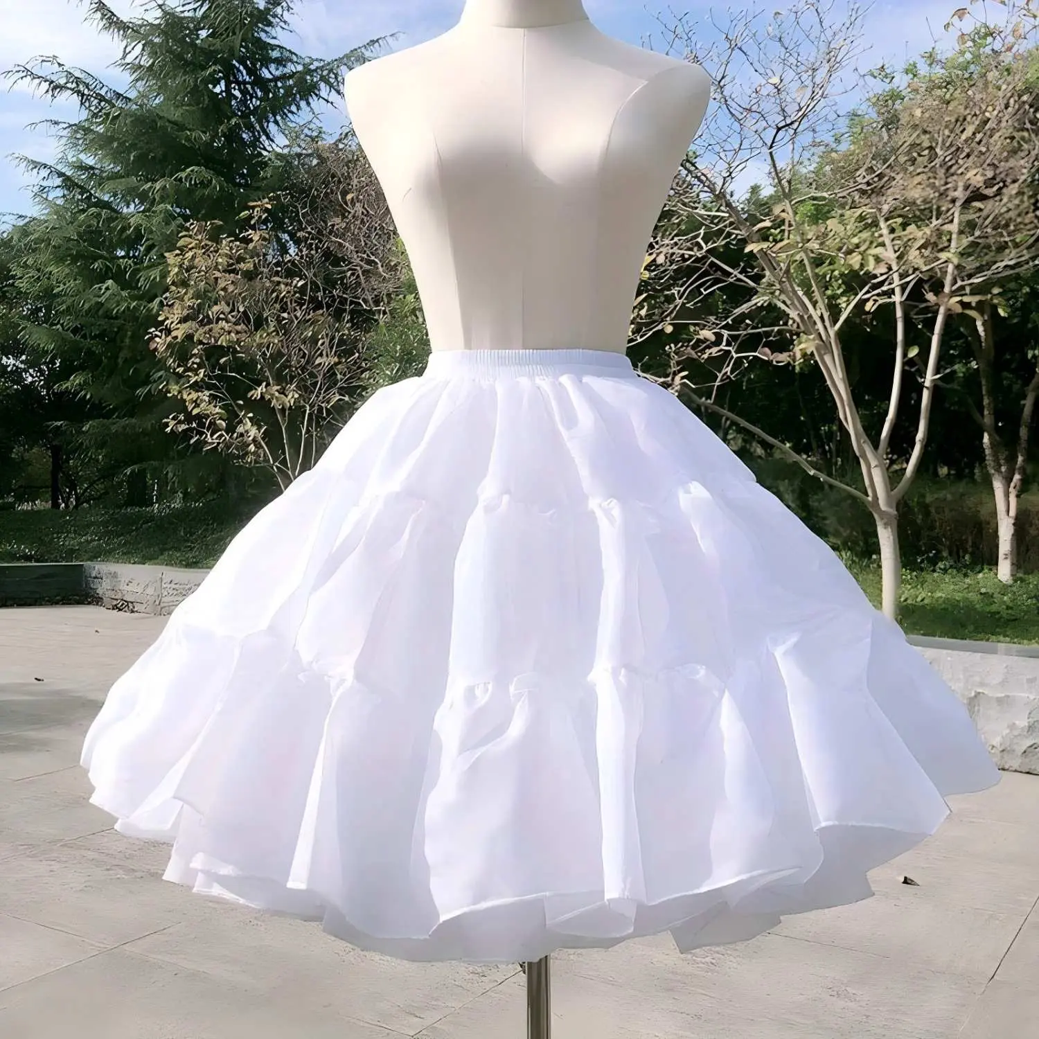 Women's Polyester Yarn Fluffy Layered Underskirt Tutu Petticoat - Comfortable Fit, Elegant for Ballet Practice, Photo Shoots