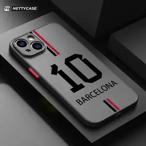 10 Pcs Barcelona TPU Phone Cases, Flexible Shockproof Skin-Friendly Covers for iPhone 17 Air 16 15 14 13 12 11 Pro Max Plus