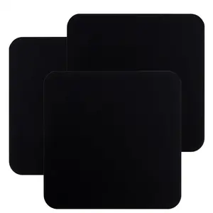 3 count Bar Coasters 10x10x0.2CM Square  Coasters for Drinks Beverage Coffee Table  Coaster (Black)