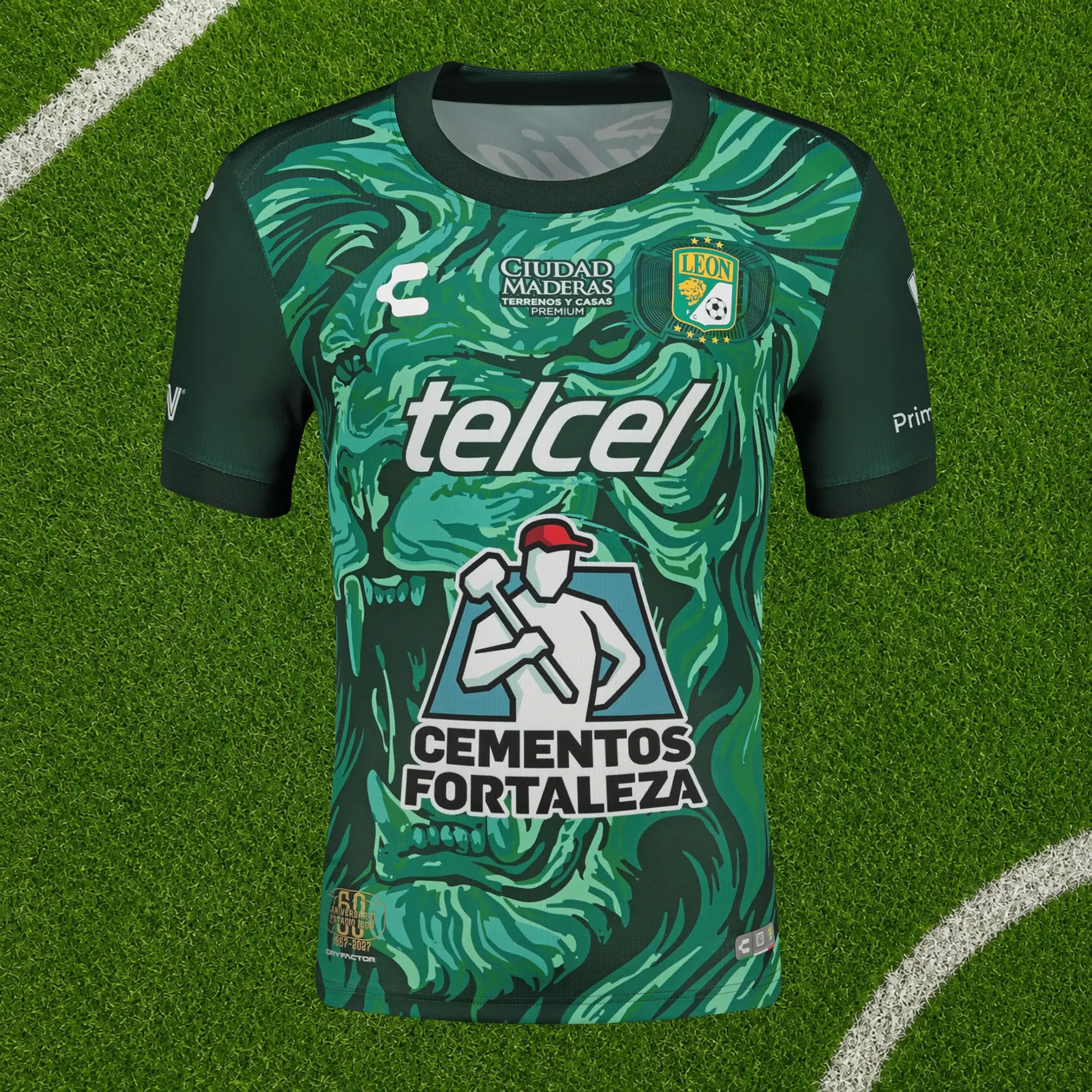 Green Club Leon Home Soccer Shirt 26-27, Quick-Dry Soccer Jersey, Breathable Short Sleeve Game Day Top, Liga MX Fan Gear