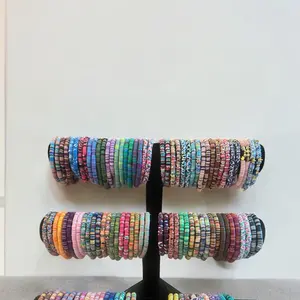 Clay bead bracelet