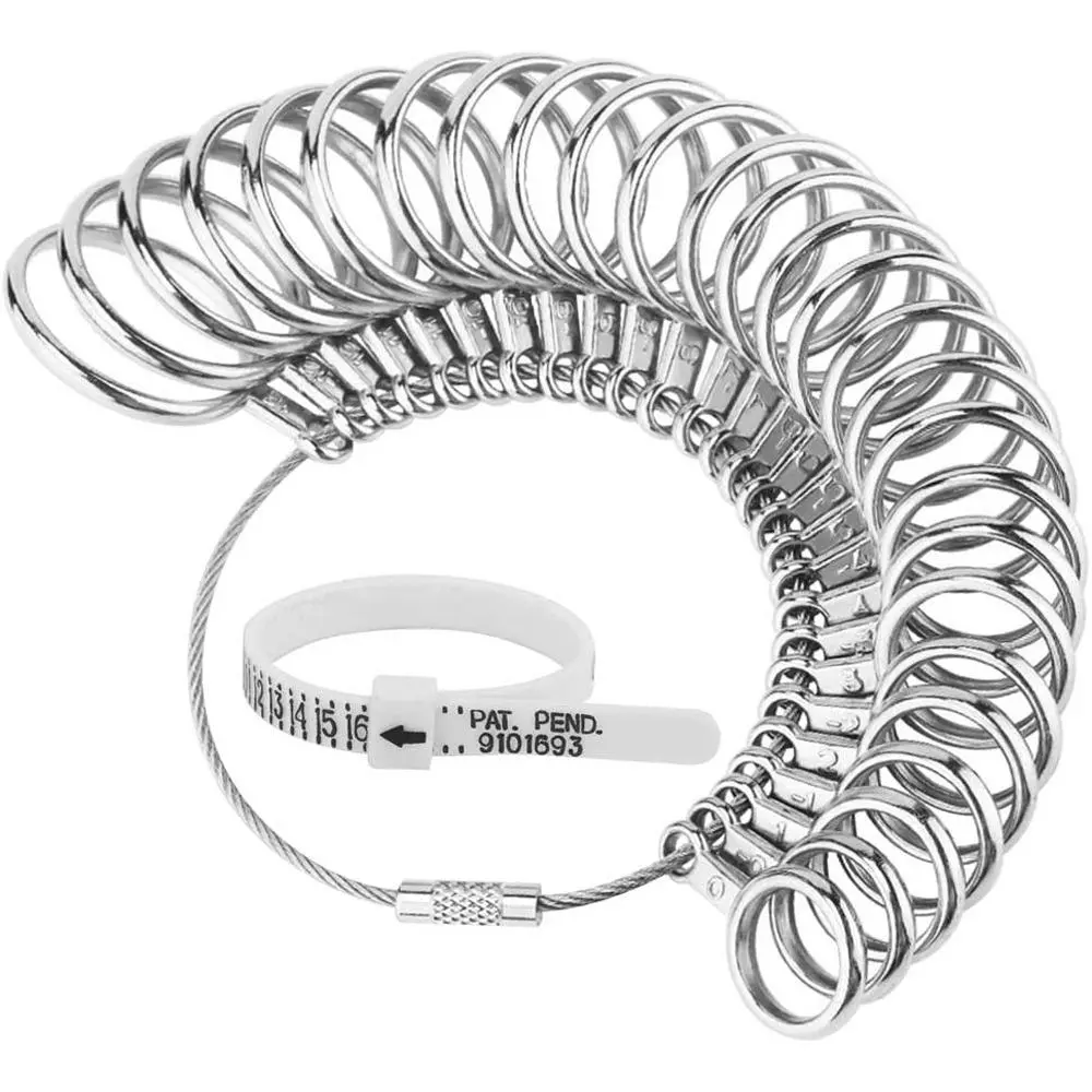 Ring Sizer Set, Ring Measurement Tool Kit, Precise Scale Accuracy Portable Jewelry Size Finder, Essential Jewellery Accessories for Rings, Precision Hobbyist