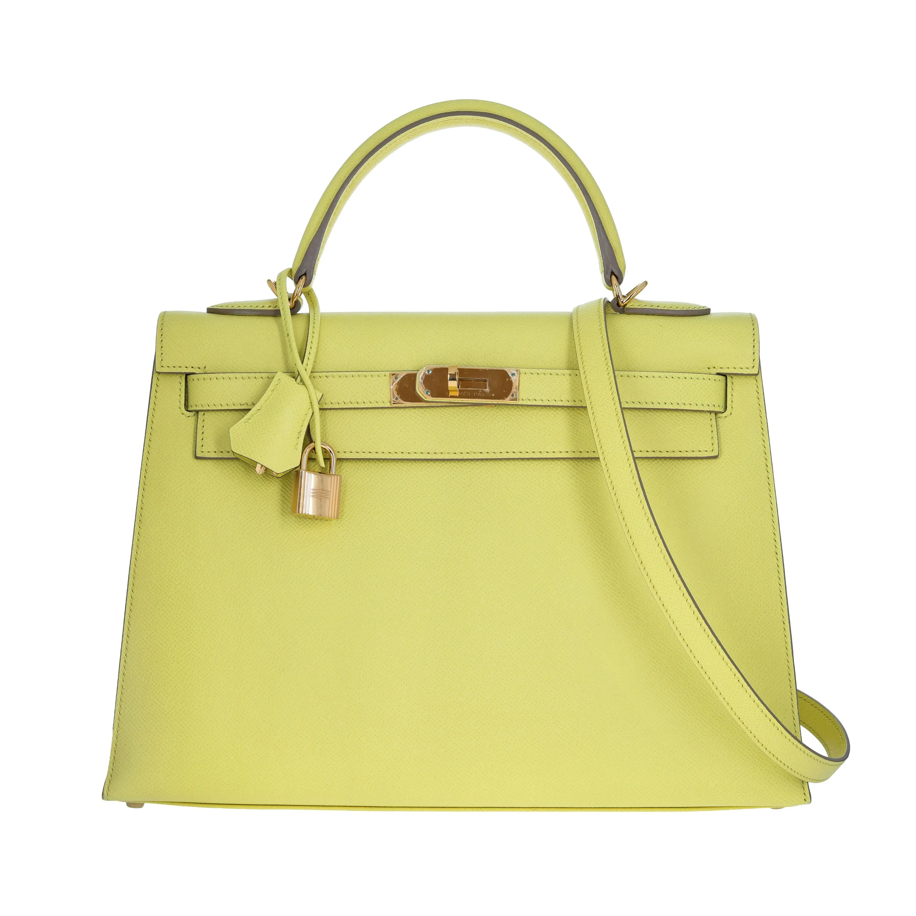 Pre-owned HERMÈS Epsom Tote Bags Kelly 32 Soufre