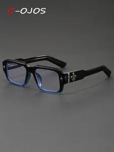 Square Frame Metal Carving And Stitching Glasses Can Be Used By Both Men And Women Fashionable Glasses With Rich Texture Stylish Square Frames Trendy Casual Eyeglasses