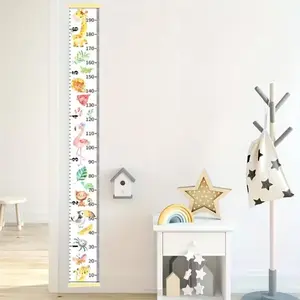 11pc Children Growth Chart, Baby Kids Height Measurement Decorative Wall Canvas, Detachable Removable Toddler Height Measure, Christmas Wall Hanging Decor