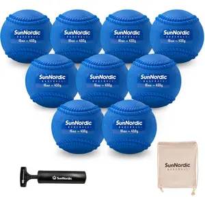 6 Pack Weighted Baseballs Set (16 oz) - Weighted Baseballs for Hitting Training & Improved Power - Pitching Training Baseball for All Skill Levels Autographed Vintage Little League