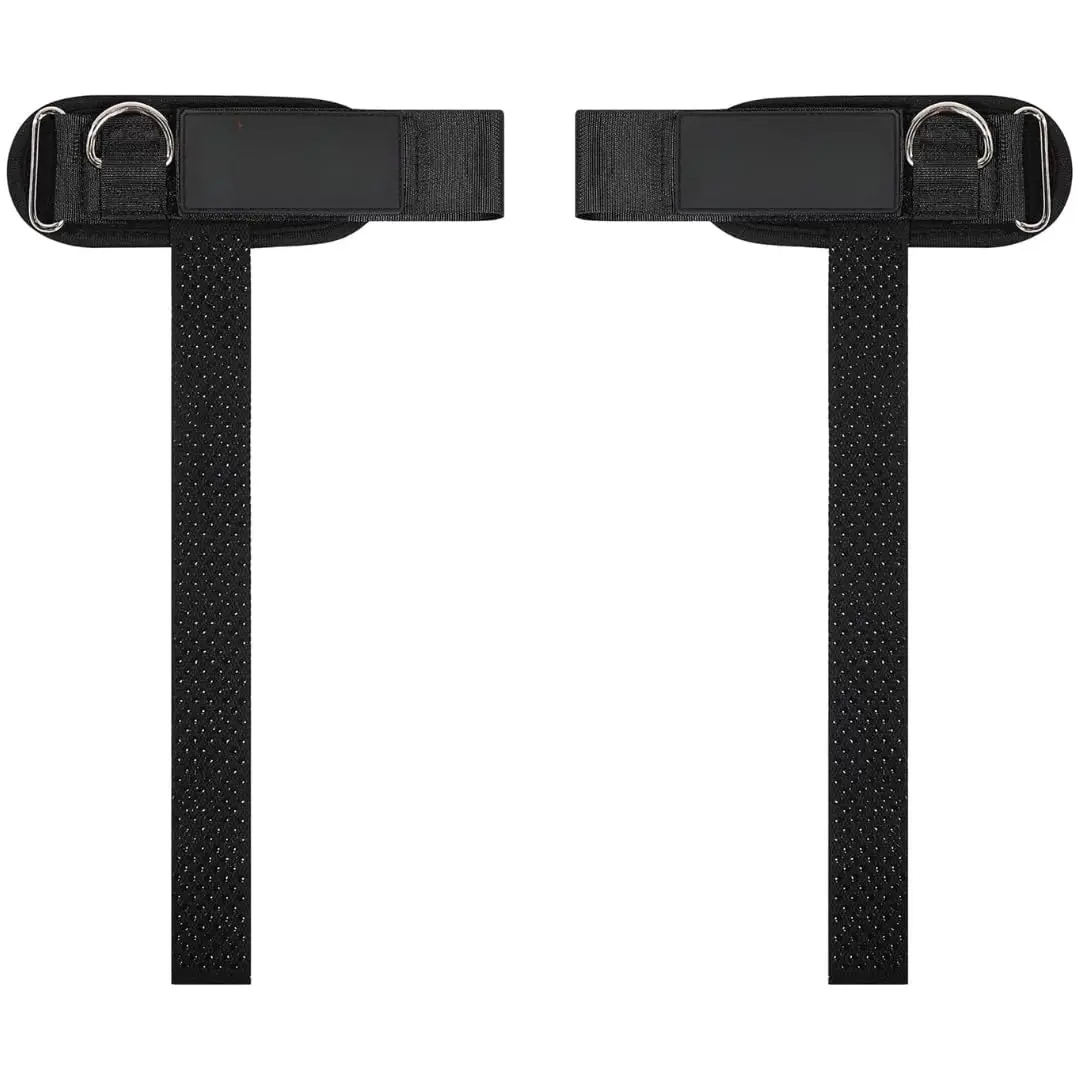 2 Pack Adjustable Ankle Straps for Cable Machines - Breathable Padded Cuffs with Metal D-Rings for Men & Women, Secure Fit for Glute & Leg Workouts, Avoid Bruises, Enhanced Grip, Steady Grip, T-Nf Logo Cuffed D Ring, Training Equipment, Gym Workouts, Weig