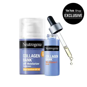 Neutrogena Collagen Boosting Glow Duo | Collagen Bank Broad Spectrum SPF 30 Moisturizer & Neutrogena Collagen Bank 15% Vitamin C Glow Serum