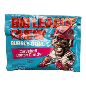 Big League Chew Bubble Gum Curveball Cotton Candy Flavor- 60g