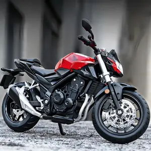 1: 12CB400F motorcycle model with sound and light, no need to assemble mini alloy die-casting finished motorcycle, adult birthday gift - graduation gift - Valentine's Day gift, boyfriend - Christmas gift, office desk decoration, collectible adult gift