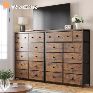 【#TikTokShopFallDealsForYou】Raybee Furniture 12 Drawers Dressers，with Wood Top & Metal Frame, Tall Dressers for Bedroom, Living Room, Hallway, Closet