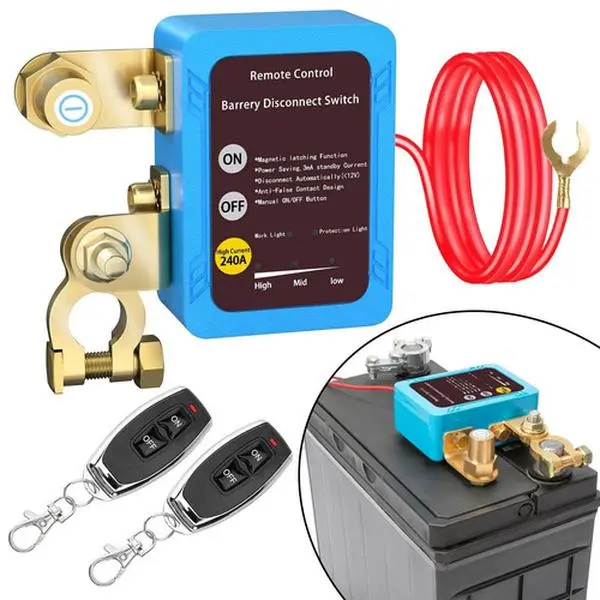 Remote Battery Disconnect Kill Switch 12V/24V 240A with LED Voltage Display – Safety Power Cut Off for Car RV ATV Marine Automotive Vehicle #fathersdaygift