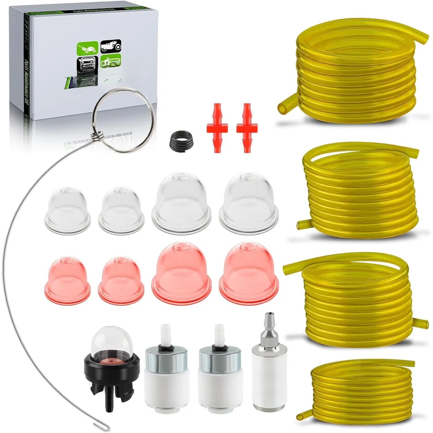 AC04122 4   Line Kit Primer Bulb  Filter kit for Zama Craftman Ryobi Homelite Husqvarna Poulan Carburetor Chainsaw Trimmer Blower 2 Cycle Small Engine