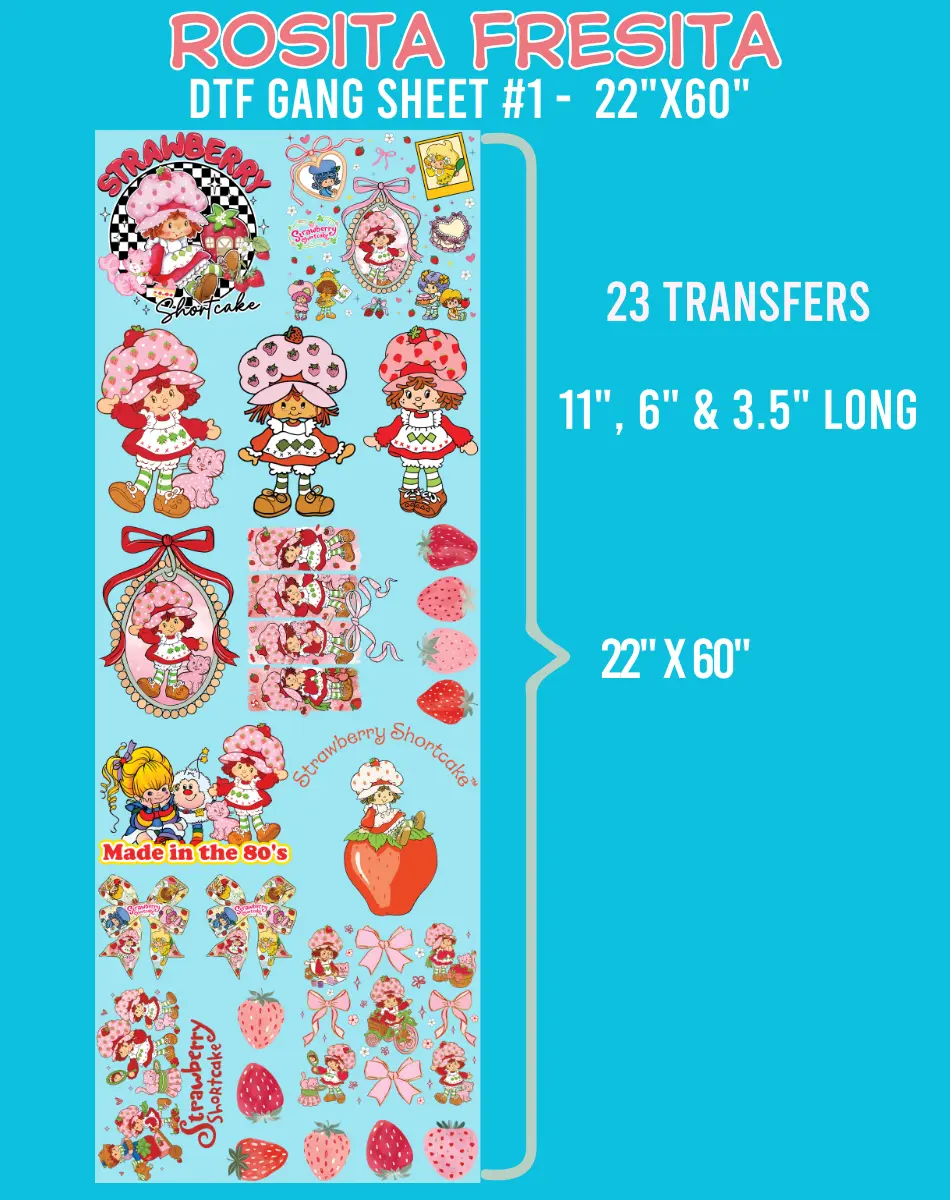 Rosita Fresita DTF Gang Sheet #1 - 22"x60"