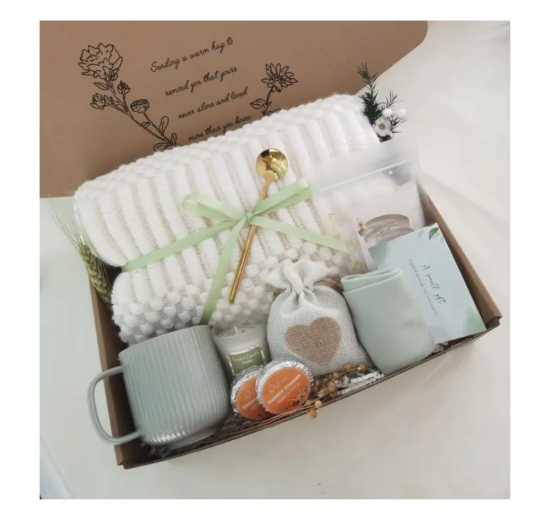 Get Well Soon Gift Basket- Relaxation, Birthday,Mothers Day /Self Care Package, After Surgery, Sympathy Gift for Loss of Loved One, Thinking of You Gift Set, Grief/Comfort/Miscarriage Gift for Women