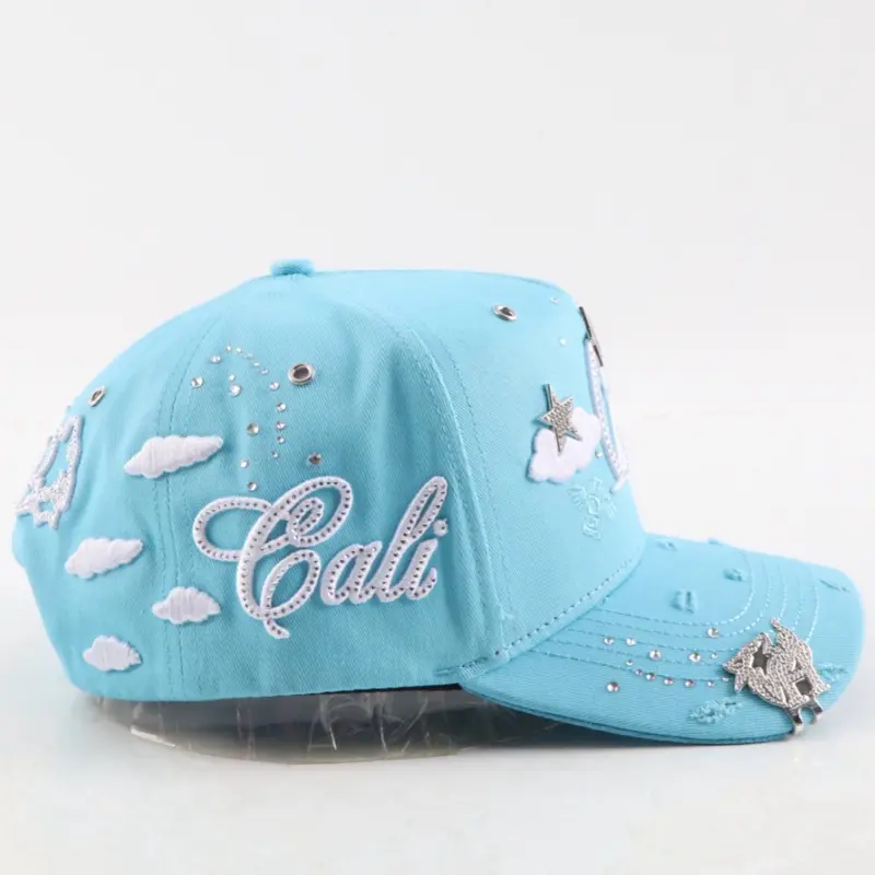 MaxHats Azul Cielo Cali-Fornia Trendy Hat Streetwear Hat MaxHats Azul Cielo Cali-Fornia Trendy Hat Streetwear Hat