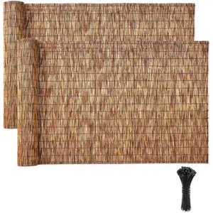 VEVOR Natural Reed Fencing, 4 ftx 13.12 ft, 2 Pack Decorative Natural Reed Fencing Roll, Decorative Fence for Backyard Divider, Privacy Screen Panel Curtain for Balcony Patio Garden Backyard OutdoorVEVOR Super Brand Day