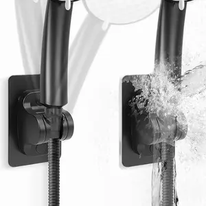 Adjustable Shower Bracket for Handheld Showerheads & Toilet Seats, Wall Mounted No Drilling, 360 Degree Rotating Holder, Industrial Grade Adhesive