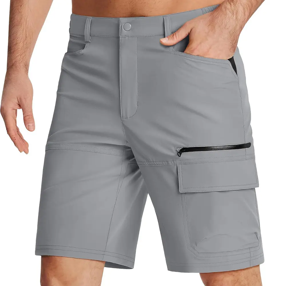 Summer casual trendy cargo shorts—mid-thigh length with multiple pockets for practical storage, elastic waistband, loose fit, breathable fabric; suitable for daily commuting and sports. Men’s tropical-style TikTok store summer refresh shorts.