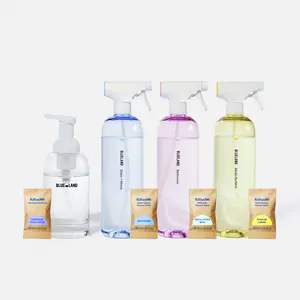 Blueland Clean Essentials Kit, Eco-Friendly Household Cleaners & Hand Soap Tablet Refills + Reusable Bottles