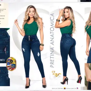 Pretina Anatomica Jeans Referencia 25 07 Tono Azul Cinco Botones con Bolsa Calidad Superior