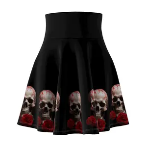 Skull Pattern Women's Skater Skirt