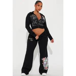 Ed Hardy Dreams Pant Set - Black A