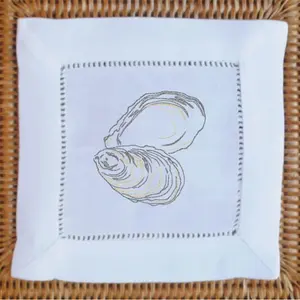 Oyster Cocktail Napkins - set of 4