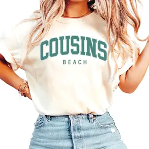 Team Conrad Junior Mint Bear Shirt, Cousins Beach Summer Tee, TSITP Inspired T-Shirt, Conrad Fisher Fan Gift Cotton Fabric 2TF
