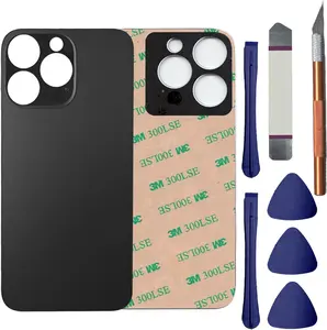 13 Pro Max  Glass Replacement for  13 Pro Max Rear  Glass with Pre-Installed Adhesive and Tools(Space Black)