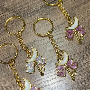 Crescent Moon Magic Wand - Pink - Sailor Moon Keychain