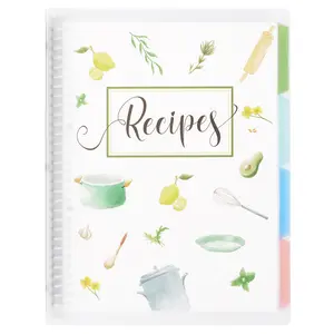 Soligt Recipe Book, 8.5" x 11" Personal Blank Recipe Notebook, Removable Hardcover Recipe Journal Book Binder with 8 Dividers and 24 Tabs, Hold up to 240 Recipes Christmas Gift Ideas