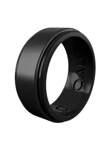 Men's Eva Shockey Polished Step Edge Silicone Ring
